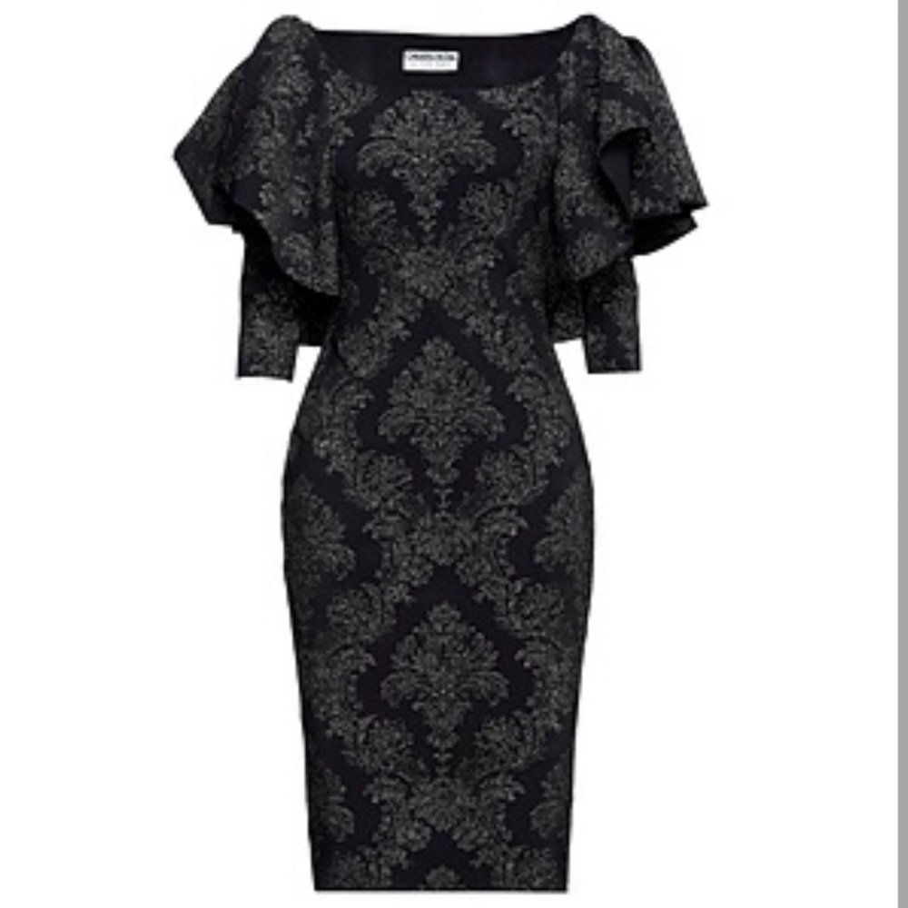 Chiara Boni Glitter Baisley - print black dress